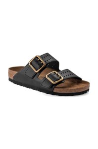 Шкіряні шльопанці Birkenstock Arizona Bold Gap чоловічі колір чорний 1022604