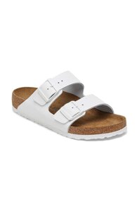 Шкіряні шльопанці Birkenstock Arizona чоловічі колір білий 1025048