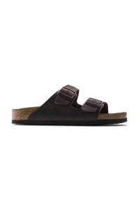 Шкіряні шльопанці Birkenstock Arizona чоловічі колір коричневий