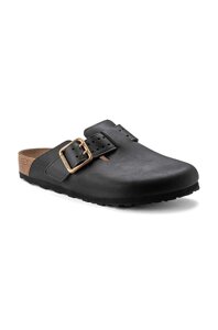 Шкіряні шльопанці Birkenstock Boston Bold Gap чоловічі колір чорний 1022577