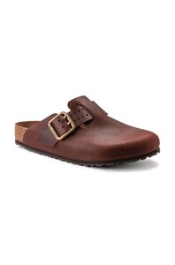 Шкіряні шльопанці Birkenstock Boston Bold Gap чоловічі колір коричневий 1022589