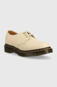 Шкіряні туфлі Dr. Martens 1461 жіночі колір бежевий на платформі DM24256292 DM24256292-Parchment