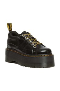 Шкіряні туфлі Dr. Martens 5i Quad Max жіночі колір чорний на платформі DM31423001