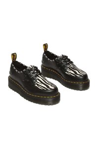 Шкіряні туфлі Dr. Martens Ramsey Quad 3i жіночі колір чорний на платформі DM31679195