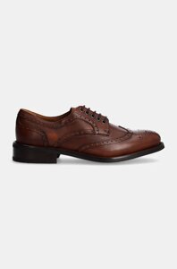 Шкіряні туфлі Hackett London JAME BROGUE чоловічі колір коричневий HMS21426