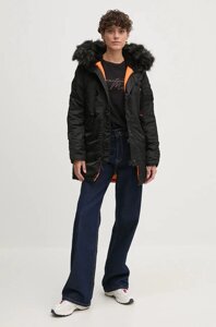 Куртка Alpha Industries N-3B VF 59 Wmn жіноча колір чорний зимова 113007