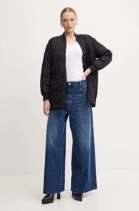 Куртка Armani Exchange жіноча колір чорний зимова oversize 6DYK07 YN2UZ