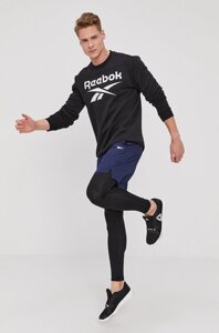 Кофта Reebok GR1654 чоловіча колір чорний з принтом