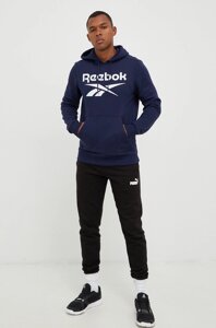 Кофта Reebok чоловіча колір синій з принтом