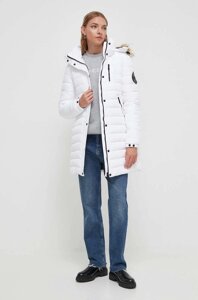 Куртка Superdry жіноча колір білий перехідна