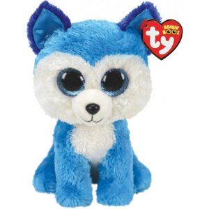 М'яка іграшка глазастик TY Beanie Boo's Блакитний хаскі "PRINCE" 25см (36474)