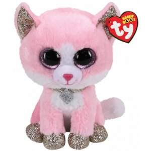 М'яка іграшка глазастик TY Beanie Boo's Рожеве кошеня "FIONA" 15 см (36366)