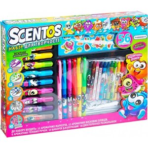 Набір для малювання Scentos Ароматне Асорті (ручки, маркери, воск. карандаші, наклейки, розмальовка) (42136-UA)