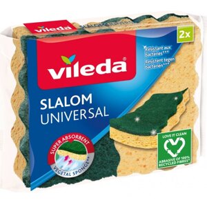 Набір губок целюлозних для миття посуду Vileda Slalom Universal 2 шт. (3161460001406)