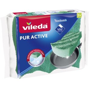 Набір губок поролонових для миття посуду Vileda Pur Active 2 шт. (4023103083943)