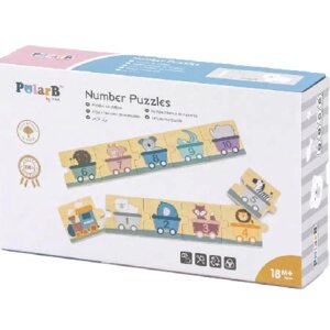 Настільна гра конектор (до 2 років) Viga Toys PolarB Числа і звірята (44071)