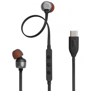 Навушники вкладиші дротові JBL Tune 310C USB-C Black (JBLT310CBLK)