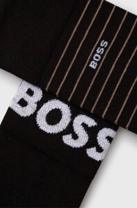 Шкарпетки BOSS 2-pack чоловічі колір чорний