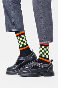 Шкарпетки Happy Socks Checked Stripe Sneaker Sock колір чорний P001877