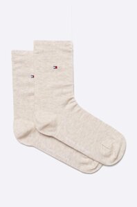 Шкарпетки Tommy Hilfiger (2 pack) жіночі колір бежевий