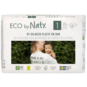 Одноразові підгузки Eco By Naty Органічні Розмір 1 (2-5 кг) 25 шт. (178358)