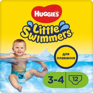 Одноразові підгузники-трусики для плавання Huggies Little Swimmers 3-4 (7-15 кг), 12 шт. (36000183399)