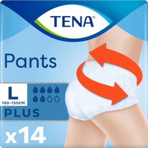 Одноразові підгузки-трусики Tena для дорослих Pants Plus L 14 шт. (7322541773582)