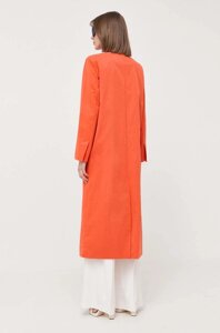 Пальто Notes du Nord жіноче колір помаранчевий перехідне двобортне