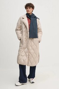 Пальто OUI жіноче колір бежевий перехідне oversize 89459