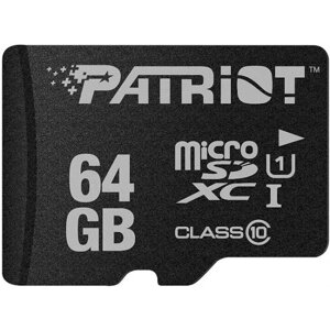 Карта пам'яті patriot microsdhc 64GB UHS-I class 10 LX (PSF64GMDC10)