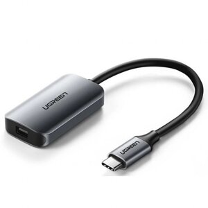 Перехідник ugreen CM236 USB 2.0 type-C-mini DP 4K 60hz 10 см gray (60351)