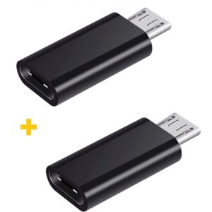 Перехідник XOKO AC-020 USB type-C - micro USB black 2 шт. (XK-AC020-BK2)