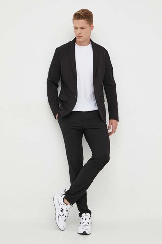 Піджак Armani Exchange чоловіча колір чорний