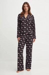 Піжамні штани juicy couture NOLAN pyjama bottoms жіночі колір чорний JCLPB224502