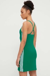 Сукня adidas Originals колір зелений mini облягаюча