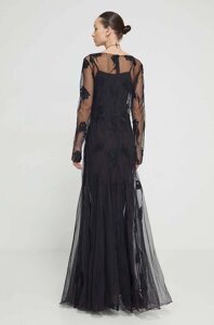 Сукня Blugirl Blumarine колір чорний maxi розкльошена