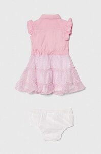 Сукня для немовлят Guess колір рожевий mini розкльошена