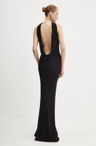 Сукня Elisabetta Franchi колір чорний maxi облягаюча AB71647E2