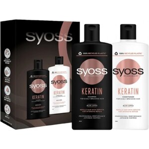 Подарунковий набір для догляду за волоссям SYOSS Keratin Intensive Repair Шампунь 440 мл + Бальзам 440 мл