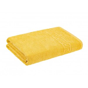 Рушник банний Home Line махровий бордюр жовтий 100х150 (172777)