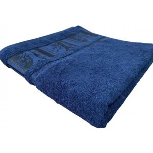 Рушник банний GM Textile махровий темно-синій бамбук 70x140