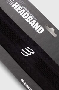 Пов'язка на голову Compressport Thin Headband On/Off колір чорний XBNU3919