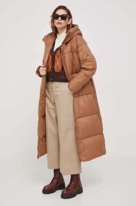 Пухова куртка Bomboogie Anvers жіноча колір коричневий зимова oversize