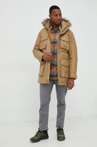 Пухова куртка Jack Wolfskin чоловіча колір коричневий зимова