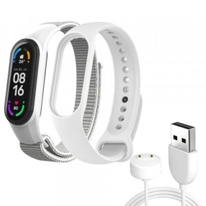 Ремінець для фітнес-браслету Armorstandart Set for Xiaomi Mi Band 7/6/5 New Style White (ARM77041)