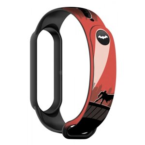 Ремінець для фітнес-браслету Armorstandart Superhero for Xiaomi Mi Band 7/6/5 Bat siluet Black (ARM59264)