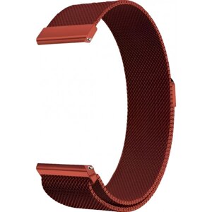 Ремінець для смарт-годинника BeCover Milanese Style for Huawei Watch GT (22mm)/GT 2 46mm/GT 2 Pro/GT Active/Honor Watch Magic/Magic 2/GS Pro/Dream Red Wine (707765)