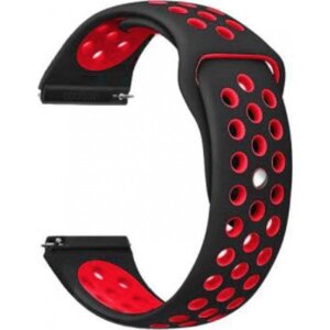 Ремінець для смарт-годинника BeCover Nike Style for Huawei Watch GT/GT 2 46mm/GT 2 Pro/GT Active/Honor Watch Magic 1/2/GS Pro/Dream Black-Red (705794)