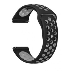 Ремінець для смарт-годинника BeCover Nike Style for Samsung Galaxy Watch/Active/Active 2/Watch 3/Gear S2 Classic/Gear Sport Black-Grey (705693)