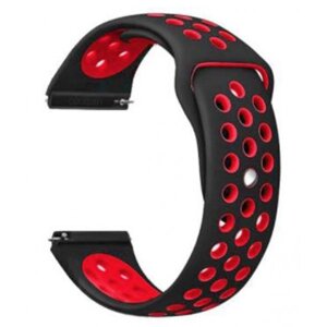 Ремінець для смарт-годинника BeCover Nike Style for Samsung Galaxy Watch/Active/Active 2/Watch 3/Gear S2 Classic/Gear Sport Black-Red (705695)